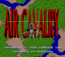 Air Cavalry (Europe) Title Screen